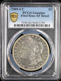 1889-CC $1 Morgan PCGS Filed Rims XF Detail