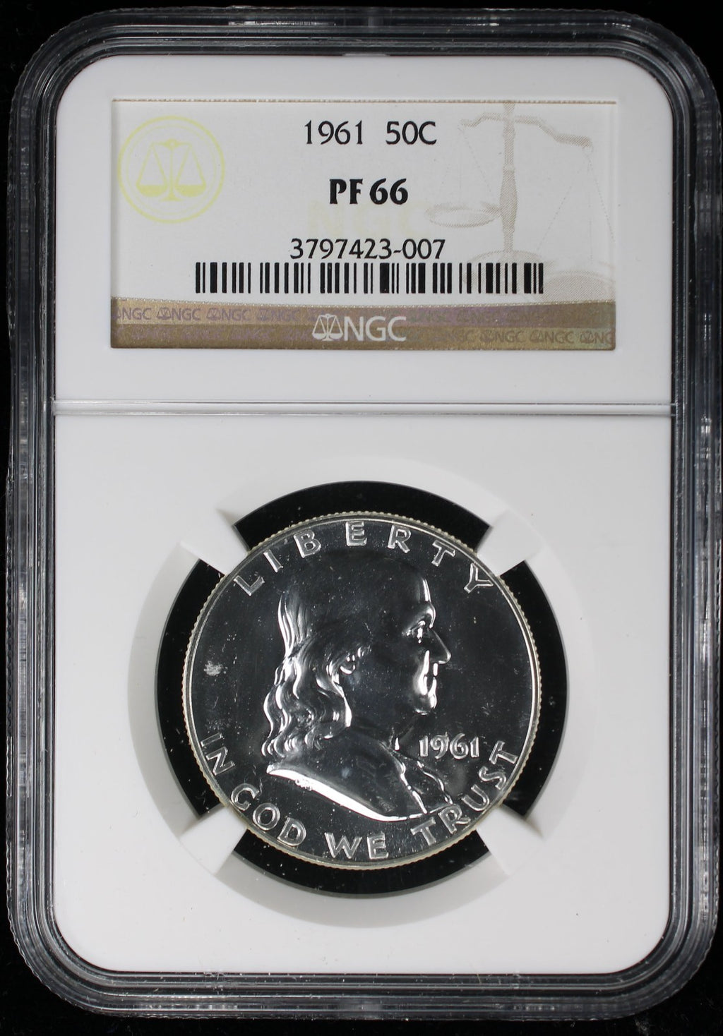 1961 Franklin Proof Half Dollar 50c NGC PF66