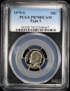 1979-s Roosevelt Dime PR70 DCAM Type 1