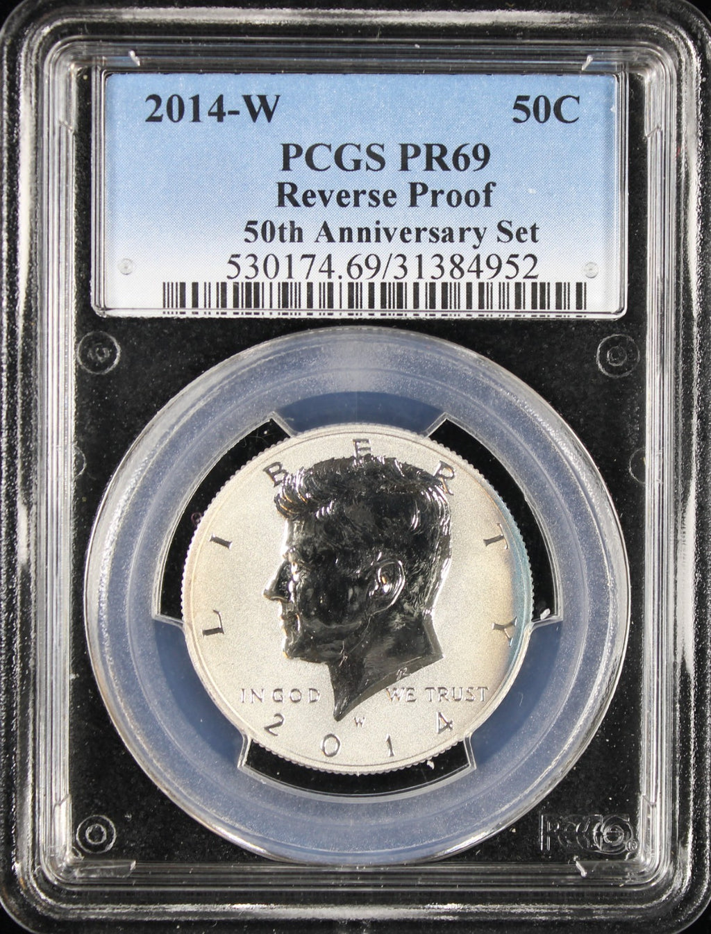 2014-W Kennedy 50c PCGS Reverse Proof 50th Anniversary Set PR69