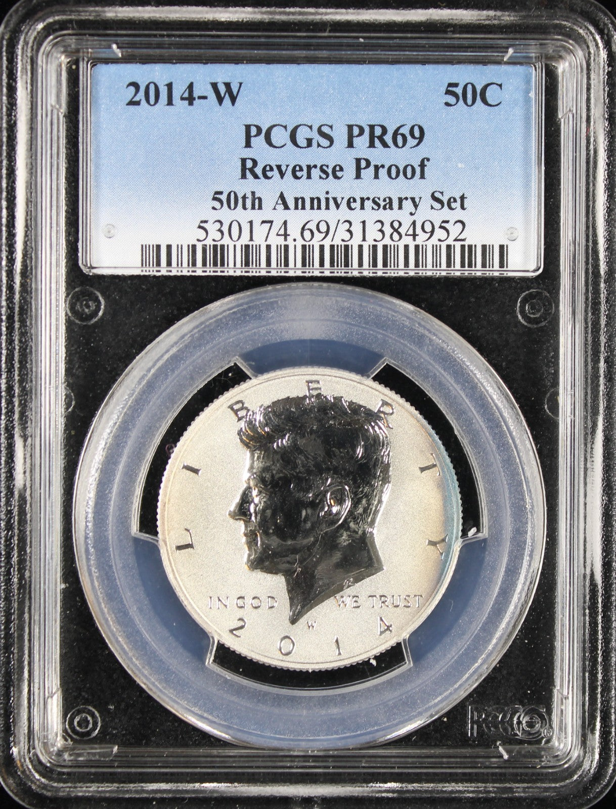2014-W Kennedy 50c PCGS Reverse Proof 50th Anniversary Set PR69