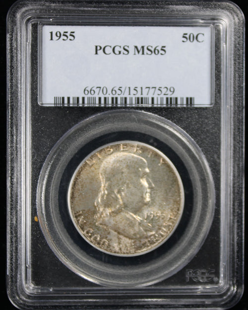 1955 Franklin Half Dollar 50c PCGS MS65