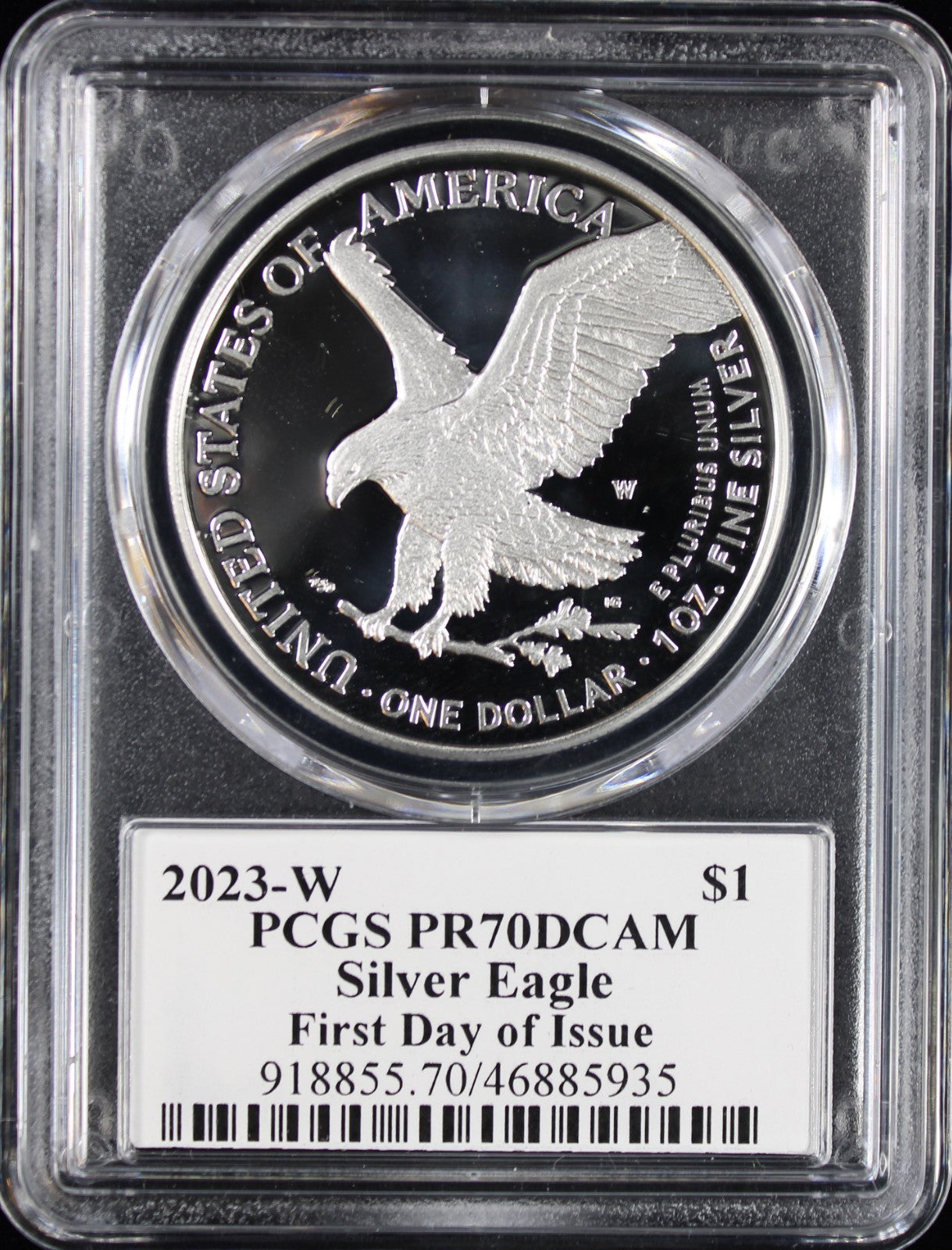 2023-S Silver Eagle PCGS PR70DCAM Damstra Signed Advance Releases