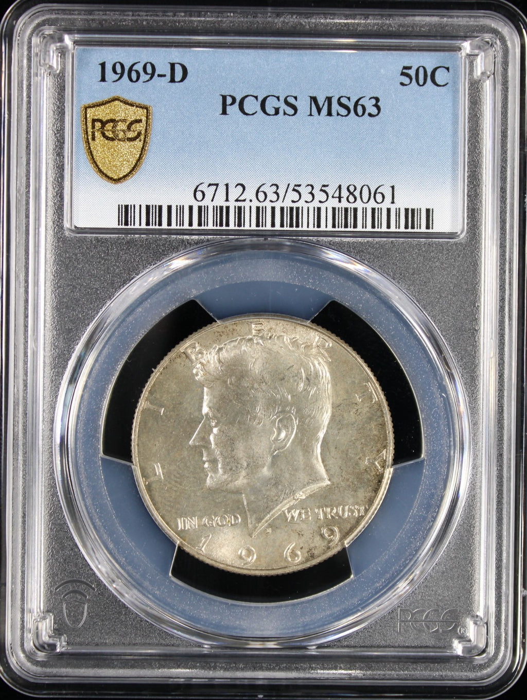 1969-D Kennedy Half Dollar 50c PCGS MS63