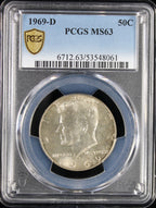1969-D Kennedy Half Dollar 50c PCGS MS63