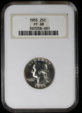 1955 Proof Washington Silver Quarter 25c NGC PF68
