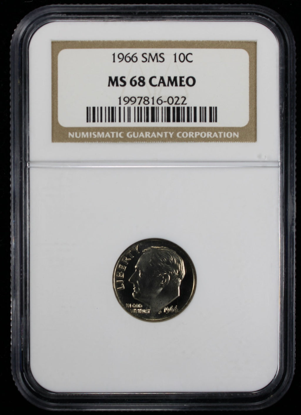 1966  Roosevelt Dime 10c NGC  MS68 Cameo SMS Special Mint Set