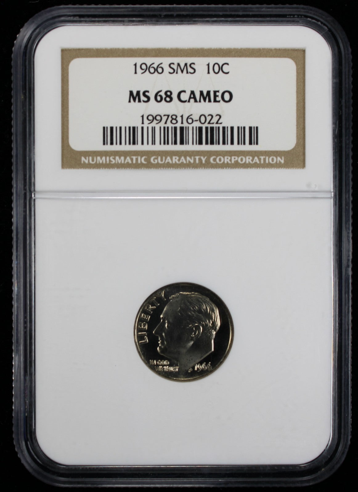 1966  Roosevelt Dime 10c NGC  MS68 Cameo SMS Special Mint Set