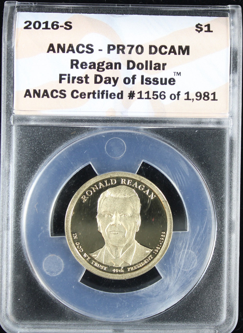 2016-S $1 ANACS PR70 DCAM Reagan