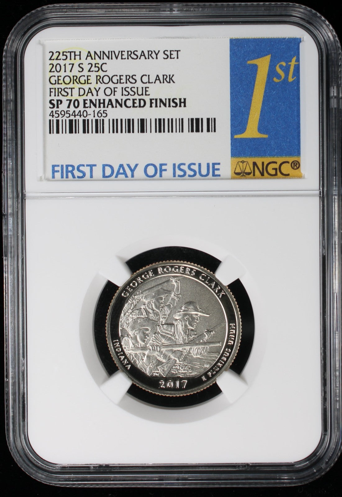 2017-S Washington Clad Quarter 25c PCGS SP70 Enhanced Finish