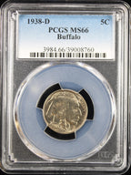 1938-D 5c Buffalo PCGS MS66