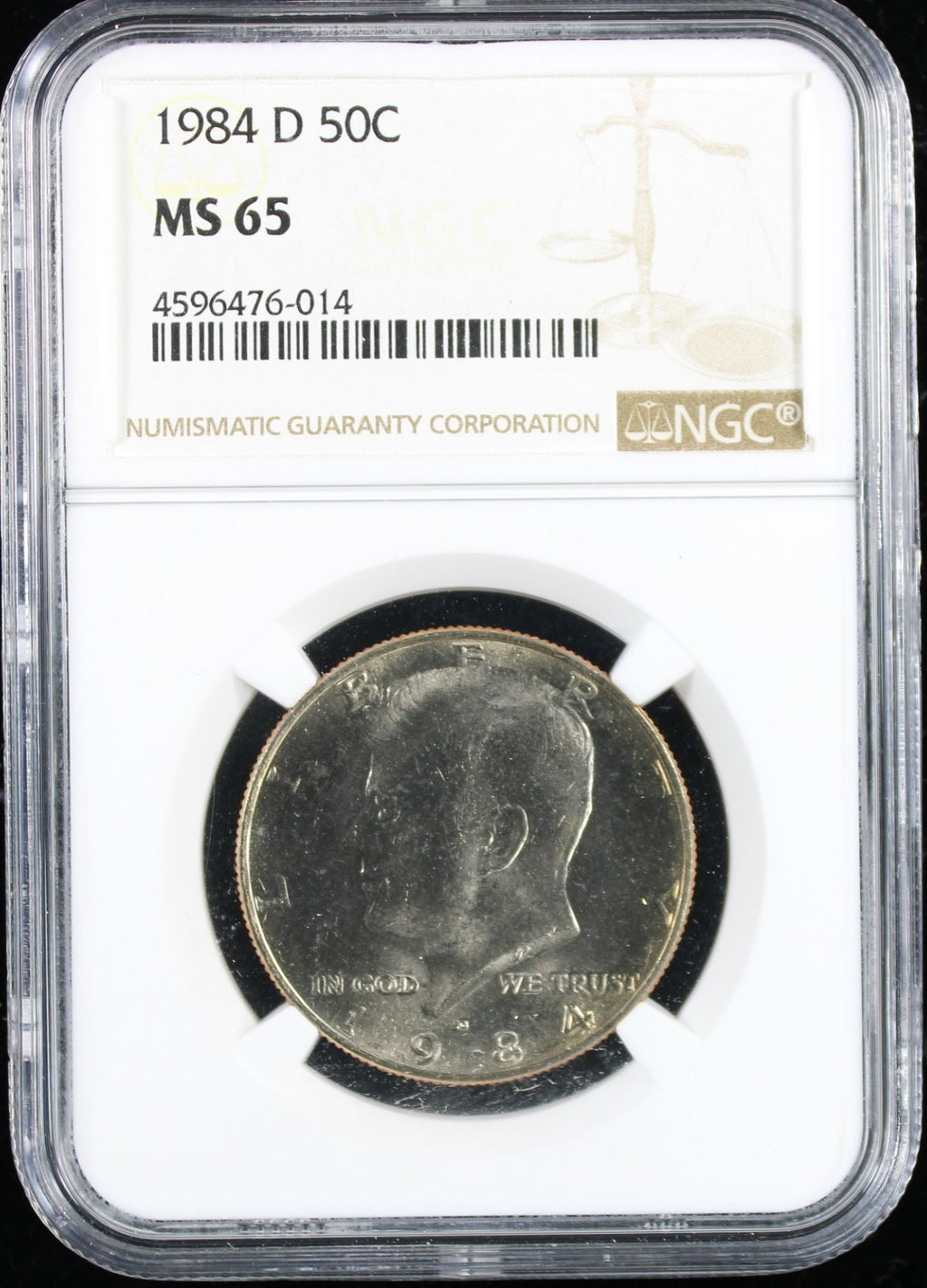 1984-D Kennedy Half Dollar 50c NGC MS65