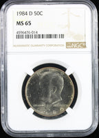 1984-D Kennedy Half Dollar 50c NGC MS65