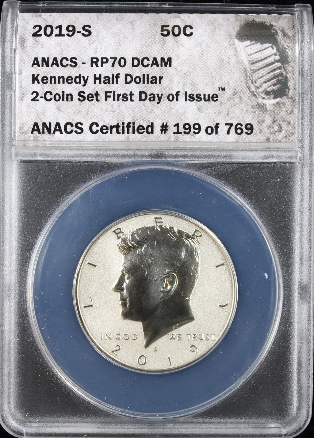 2019-S Kennedy 50c ANACS RP70DCAM