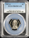 1997-S Jefferson Proof Nickel 5c PCGS PR69 DCAM Deep Cameo