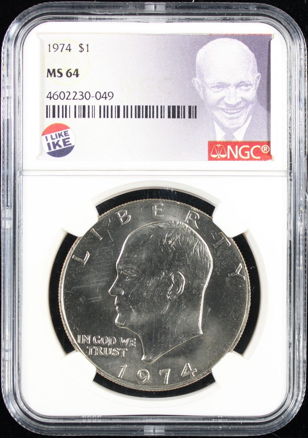 1974 Eisenhower Clad Dollar $1  NGC MS64