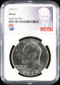 1974 Eisenhower Clad Dollar $1  NGC MS64