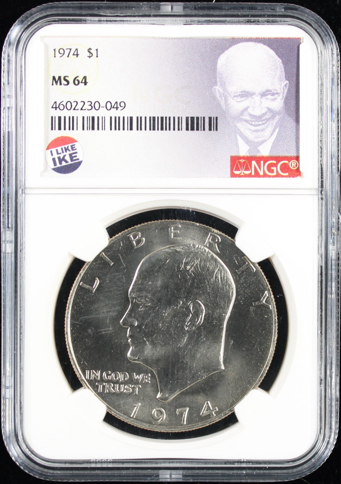 1974 Eisenhower Clad Dollar $1  NGC MS64