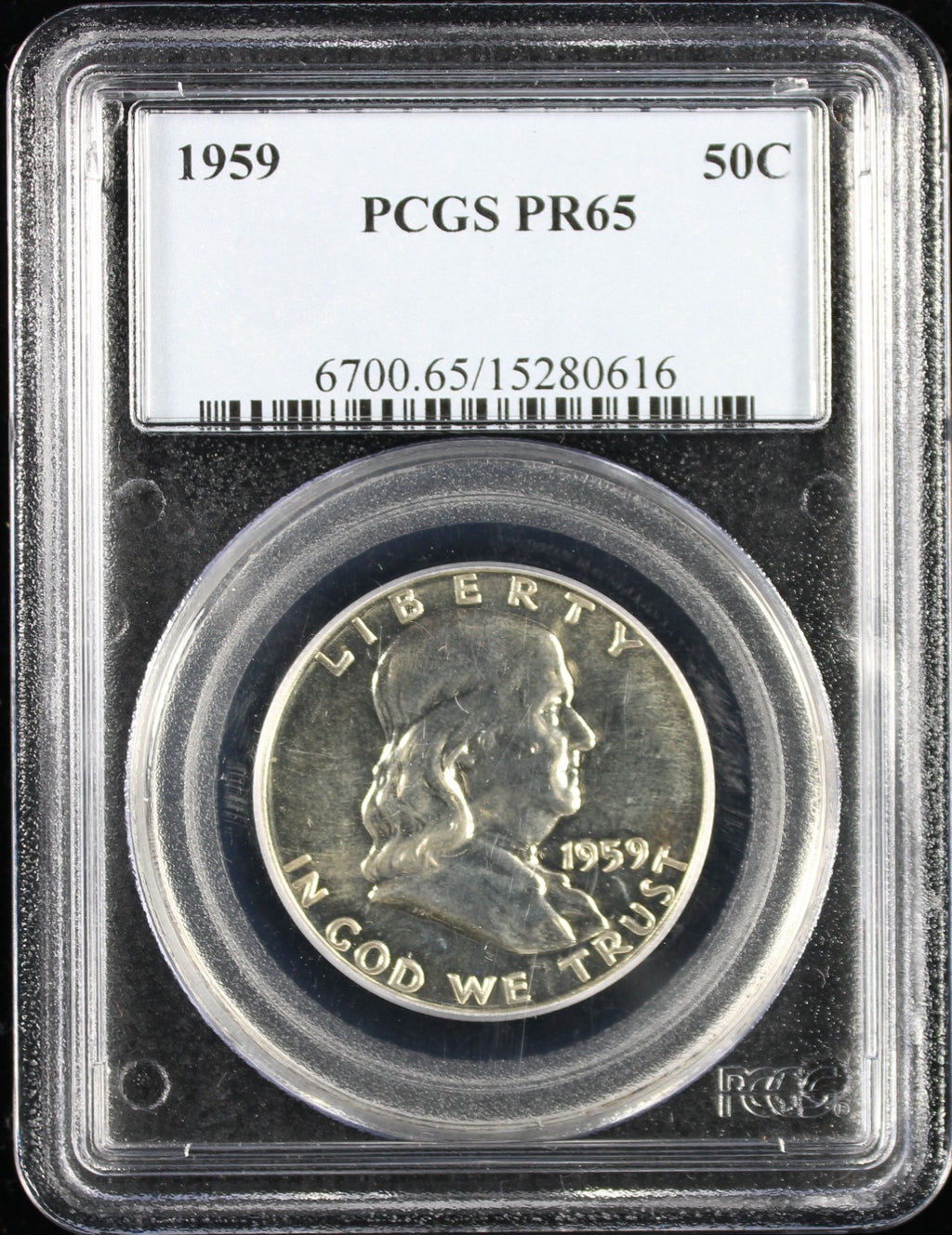 1959 Franklin Proof Half Dollar 50c PCGS PR65