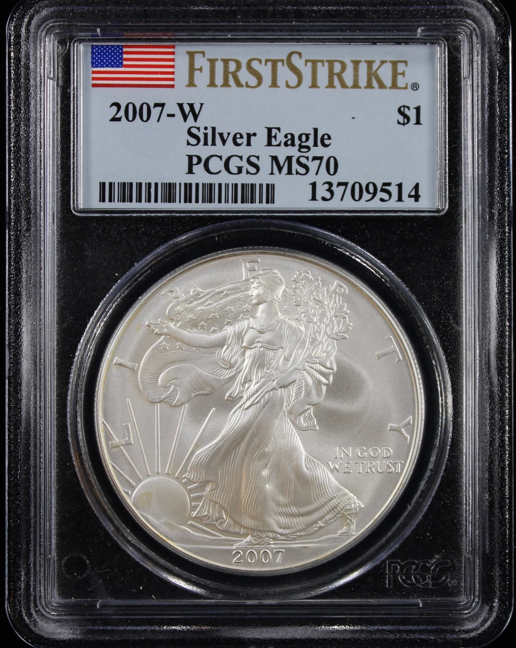 2007-W Silver Eagle PCGS MS70 First Strike