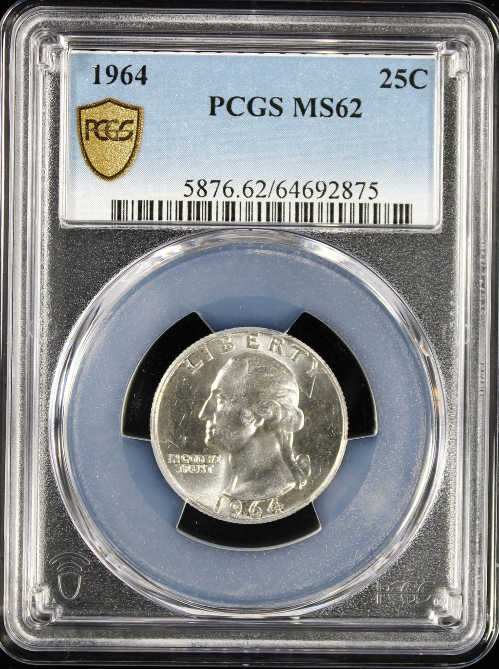 1964 Washington Silver Quarter 25c PCGS MS62