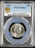 1964 Washington Silver Quarter 25c PCGS MS62