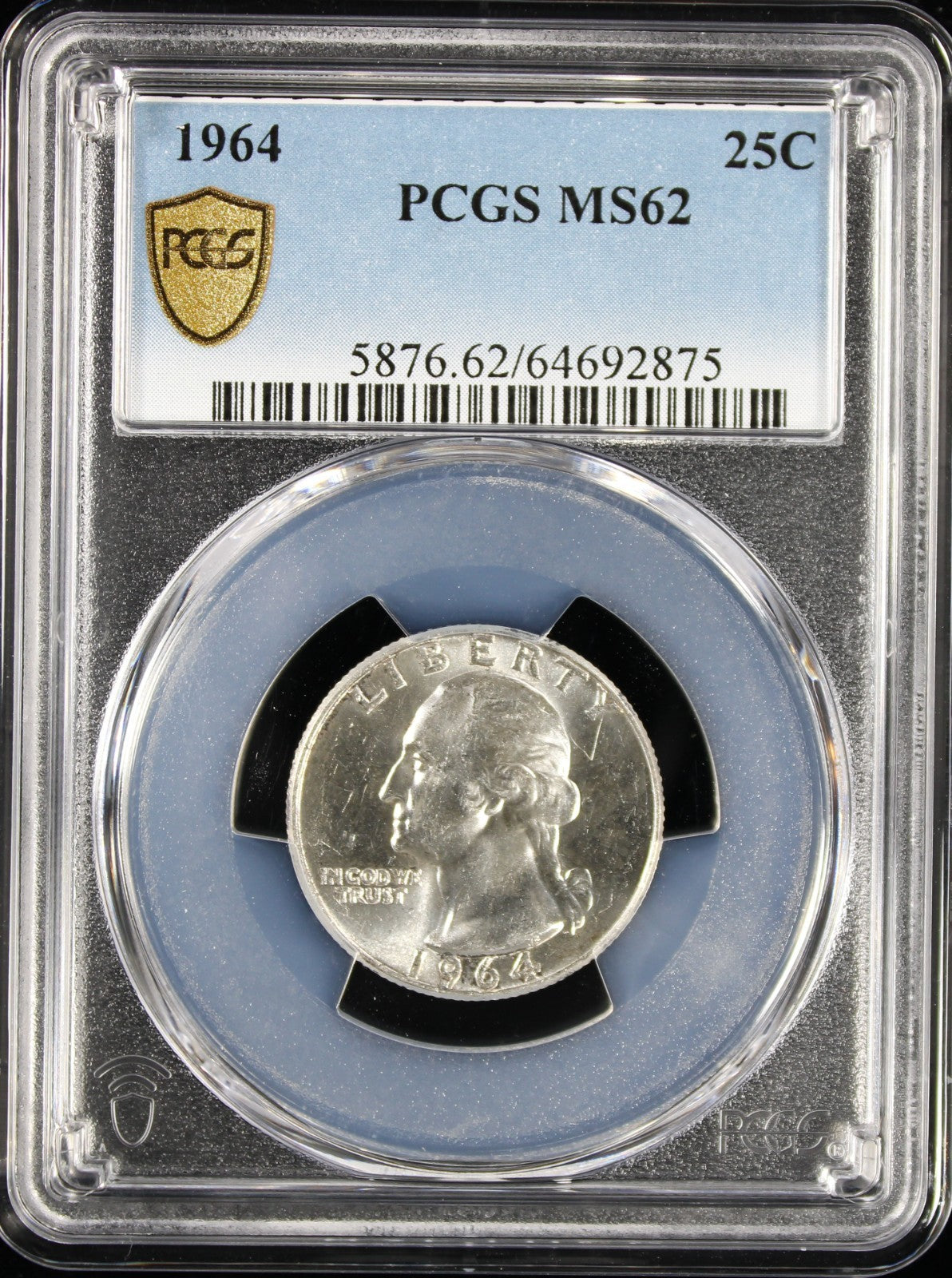 1964 Washington Silver Quarter 25c PCGS MS62