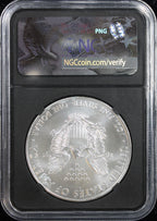 2017 Silver Eagle NGC MS70 Early Releases Castle Signed