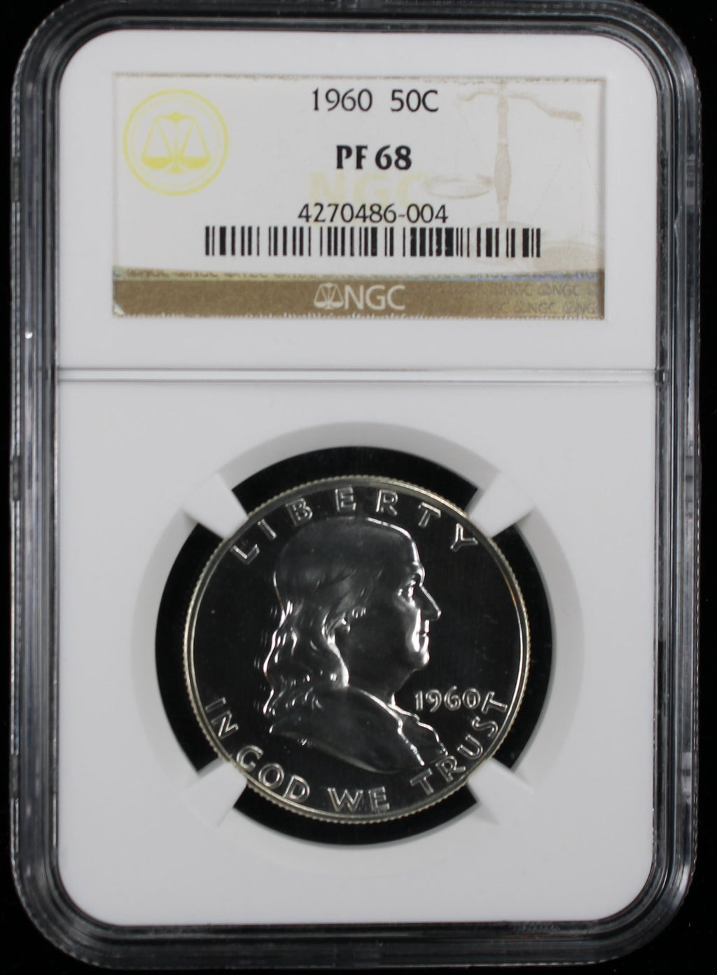 1960 Franklin Proof Half Dollar 50c NGC PF68