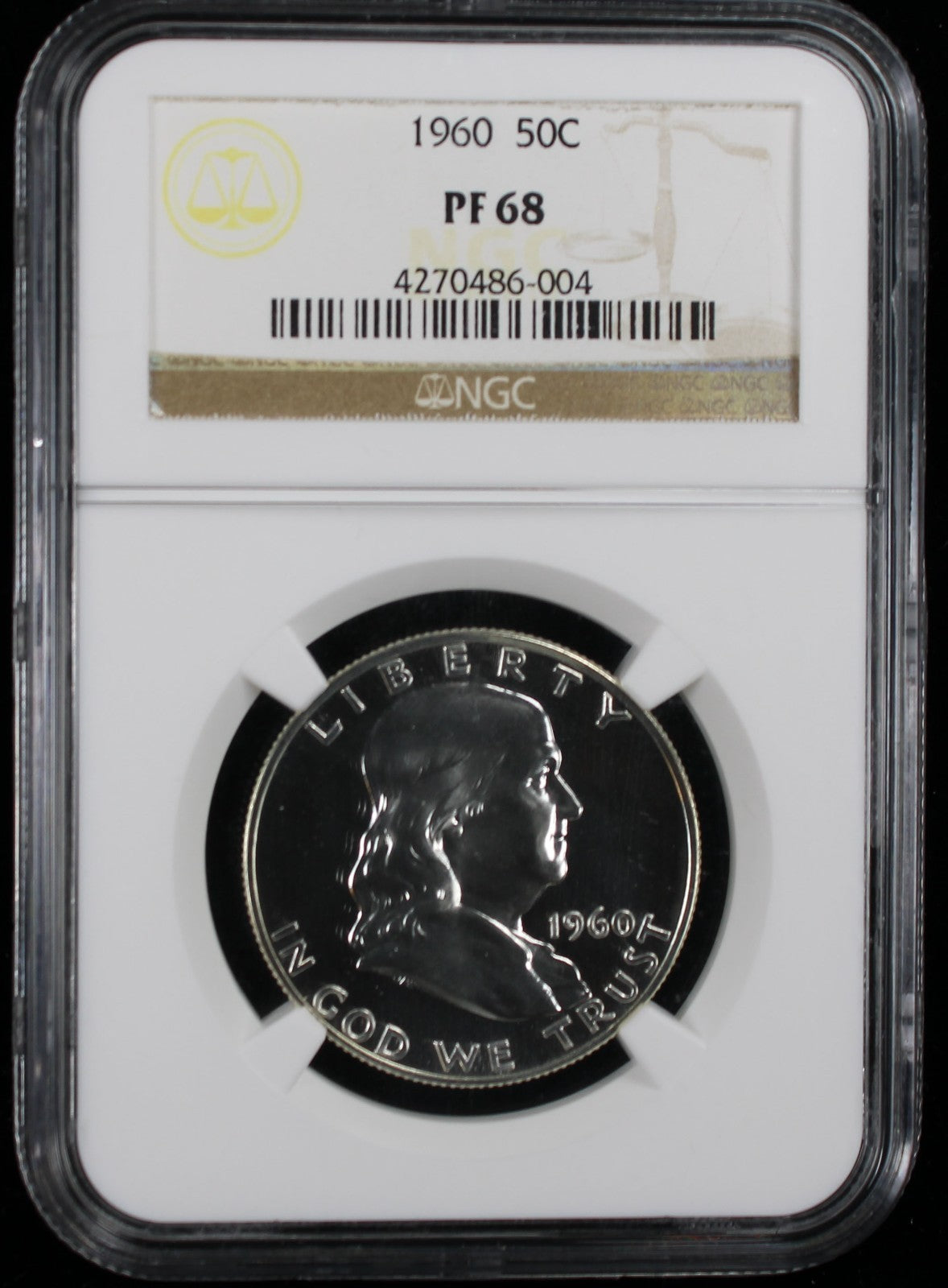 1960 Franklin Proof Half Dollar 50c NGC PF68