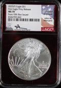 2025-P Silver Eagle NGC MS70 Mercanti Signed First Eagle Privy Release