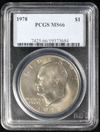 1978 Eisenhower Clad Dollar $1  PCGS MS66