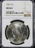 1923 Peace $1 NGC MS66+