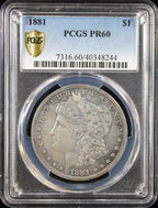 1881 $1 Morgan PCGS PR60