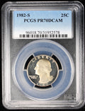 1982-S Proof Washington Quarter 25c PCGS PR70 DCAM Deep Cameo