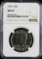 1972 Kennedy Half Dollar 50c NGC MS65