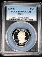 1979-S Proof Washington Quarter Type 1 25c PCGS PR69 DCAM Deep Cameo