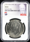 1976-D Eisenhower Clad Dollar $1  PCGS MS64 Type 1