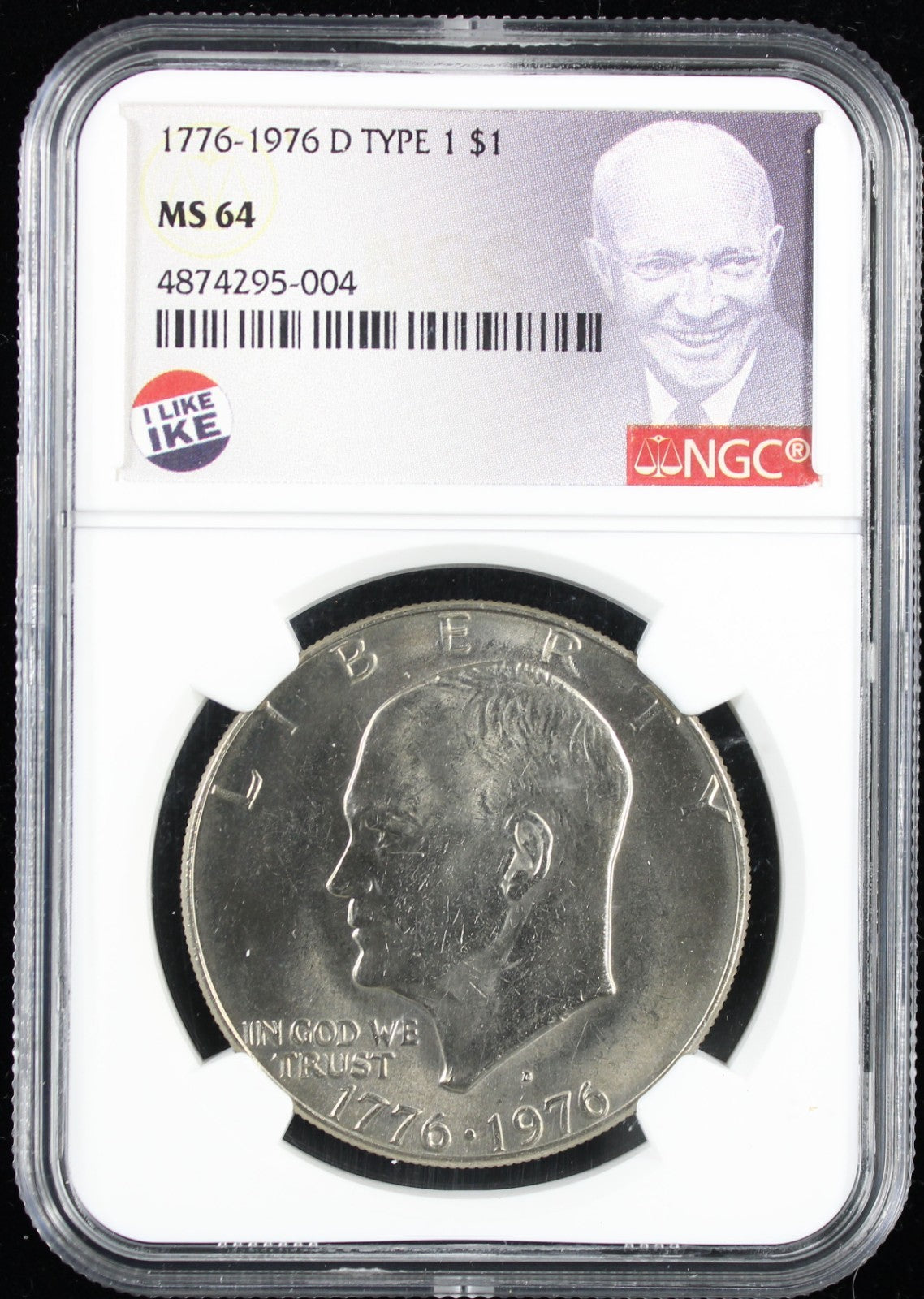 1976-D Eisenhower Clad Dollar $1  PCGS MS64 Type 1
