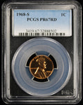 1968-S Proof Lincoln Cent 1c PCGS PR67 Rd RED