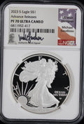 2023-S Silver Eagle NGC PR70UCAM Guadisoso Signed Advance Releases