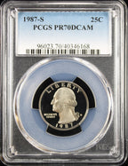 1987-S Proof Washington Quarter 25c PCGS PR70DCAM