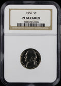 1956 Jefferson Proof Nickel 5c NGC PF68 Cameo