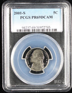 2001-S Jefferson Nickel 5c PCGS PR69 Deep Cameo
