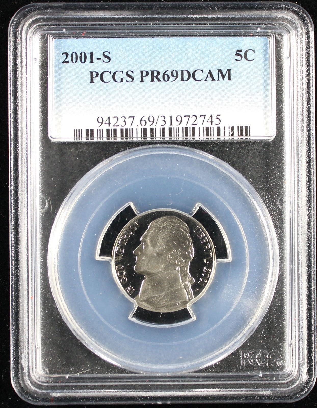 2001-S Jefferson Nickel 5c PCGS PR69 Deep Cameo