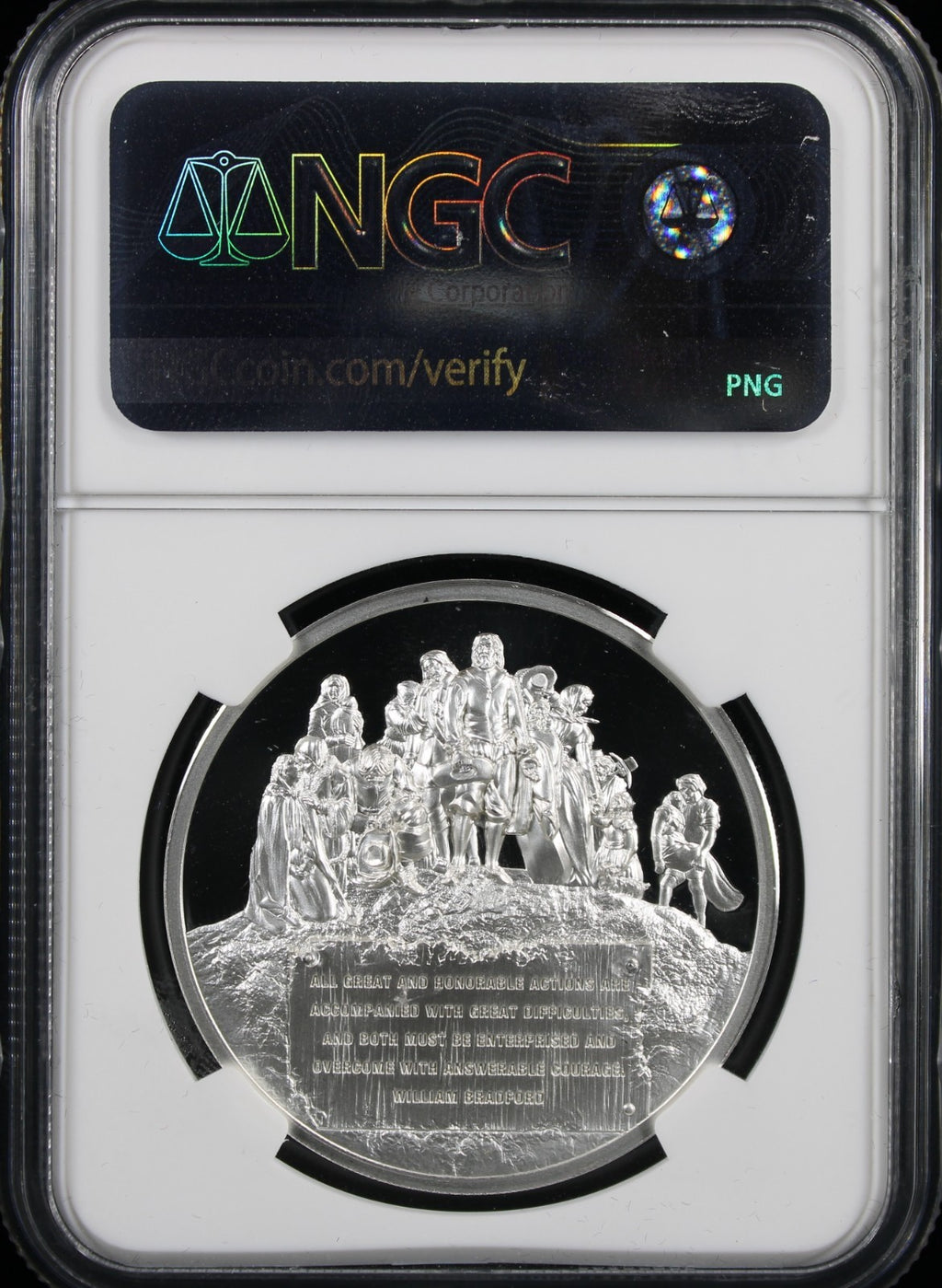 2020 Cook Island Silver $5 Mayflower Voyage 400th Anniversary PL70 NGC Everhart