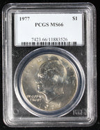 1977 Eisenhower Clad Dollar $1  PCGS MS66