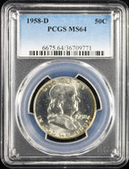 1958-D Franklin Half Dollar 50c PCGS MS64