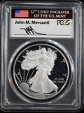 2018-W Silver Eagle PCGS PR70DCAM First Day of Issue Mercanti Signed