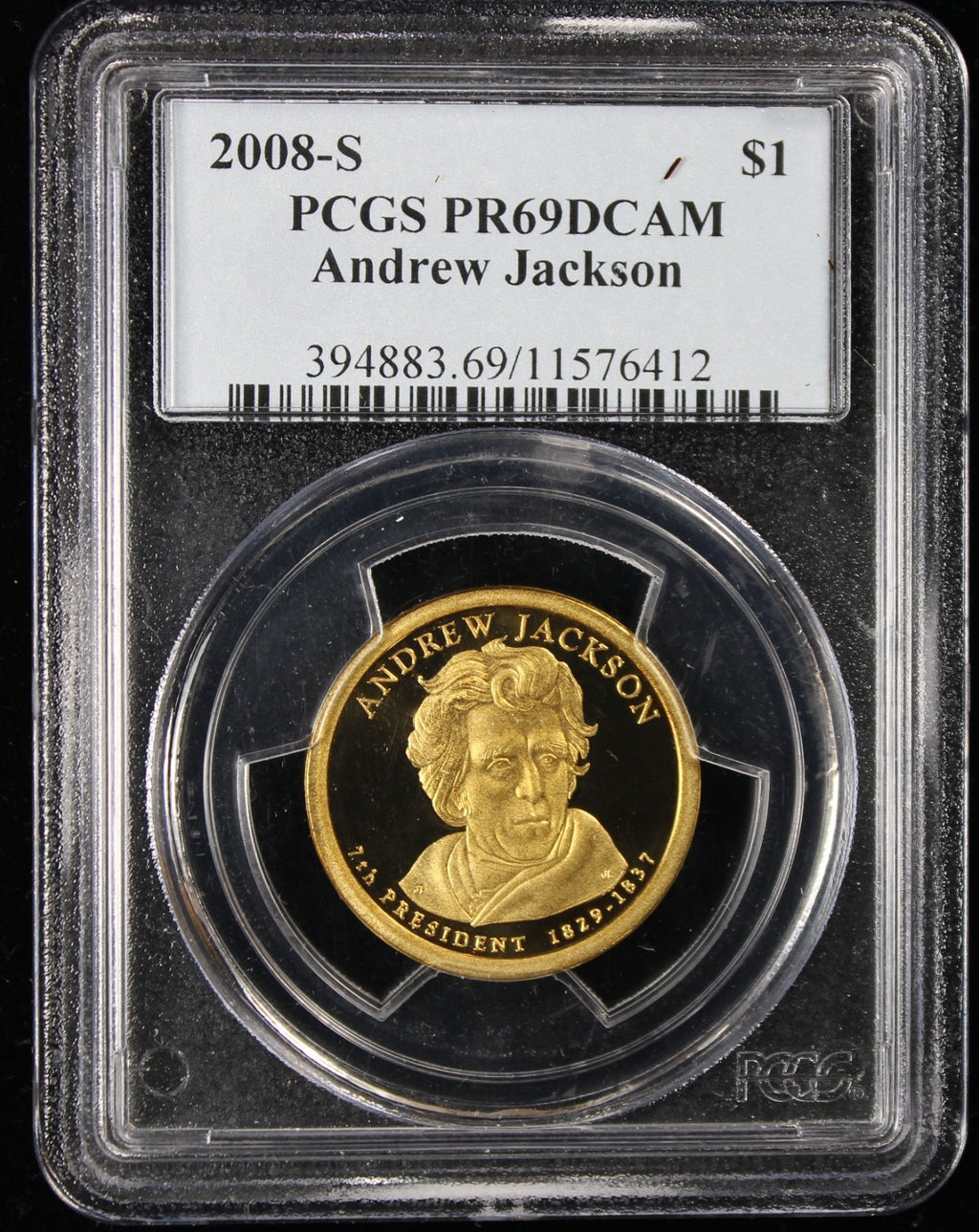 2008-S Andrew Jackson $1 PCGS PR69 DCAM